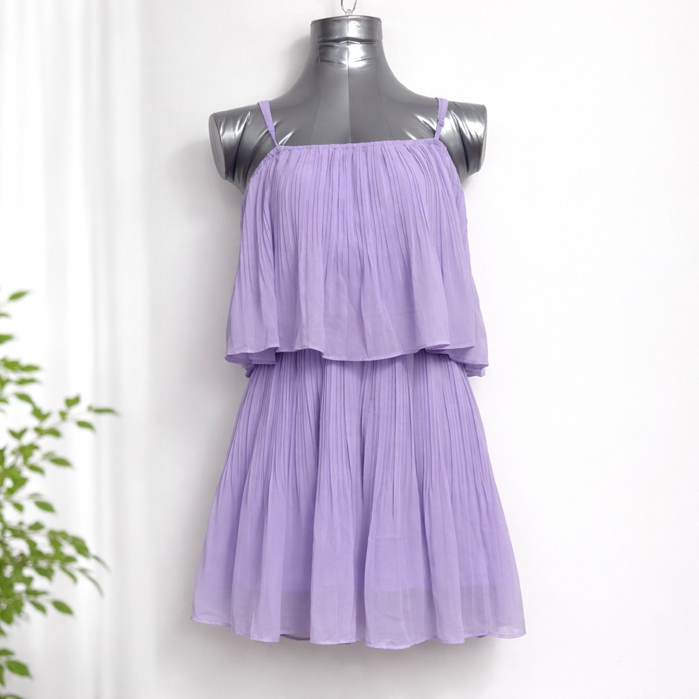 Lavender Skort Dress” Dress with Built-In Shorts”
